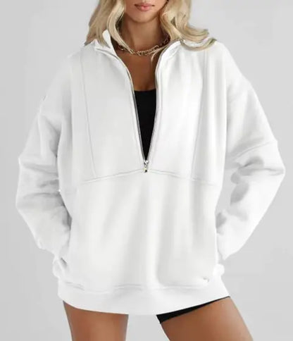 Zipper Pocket Polyester Sweater