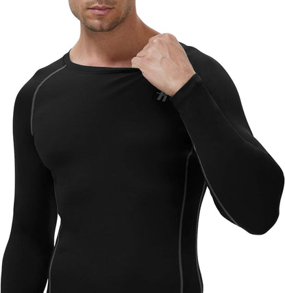 Compression Shirts for Men Long Sleeve Cool Dry Athletic Workout Tee Shirts Fishing Sun Shirts Sports Thermal Tights