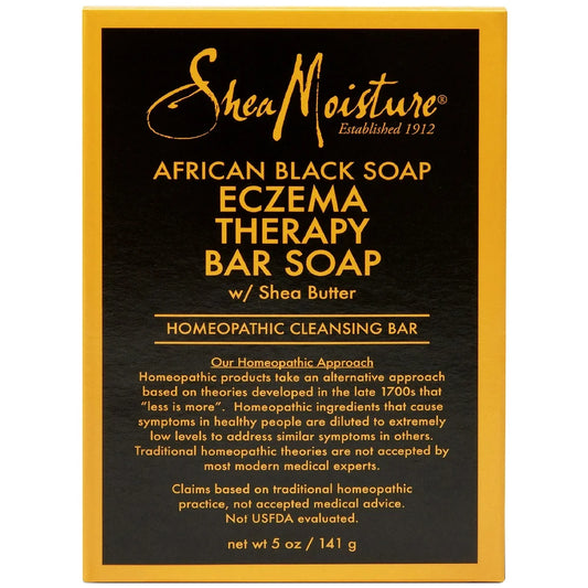 Shea Moisture African Black Soap Eczema Therapy Bar Soap Sulfate Free, 5 Oz